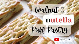 Nutella Walnut Puff Pastry Dessert with Setinya