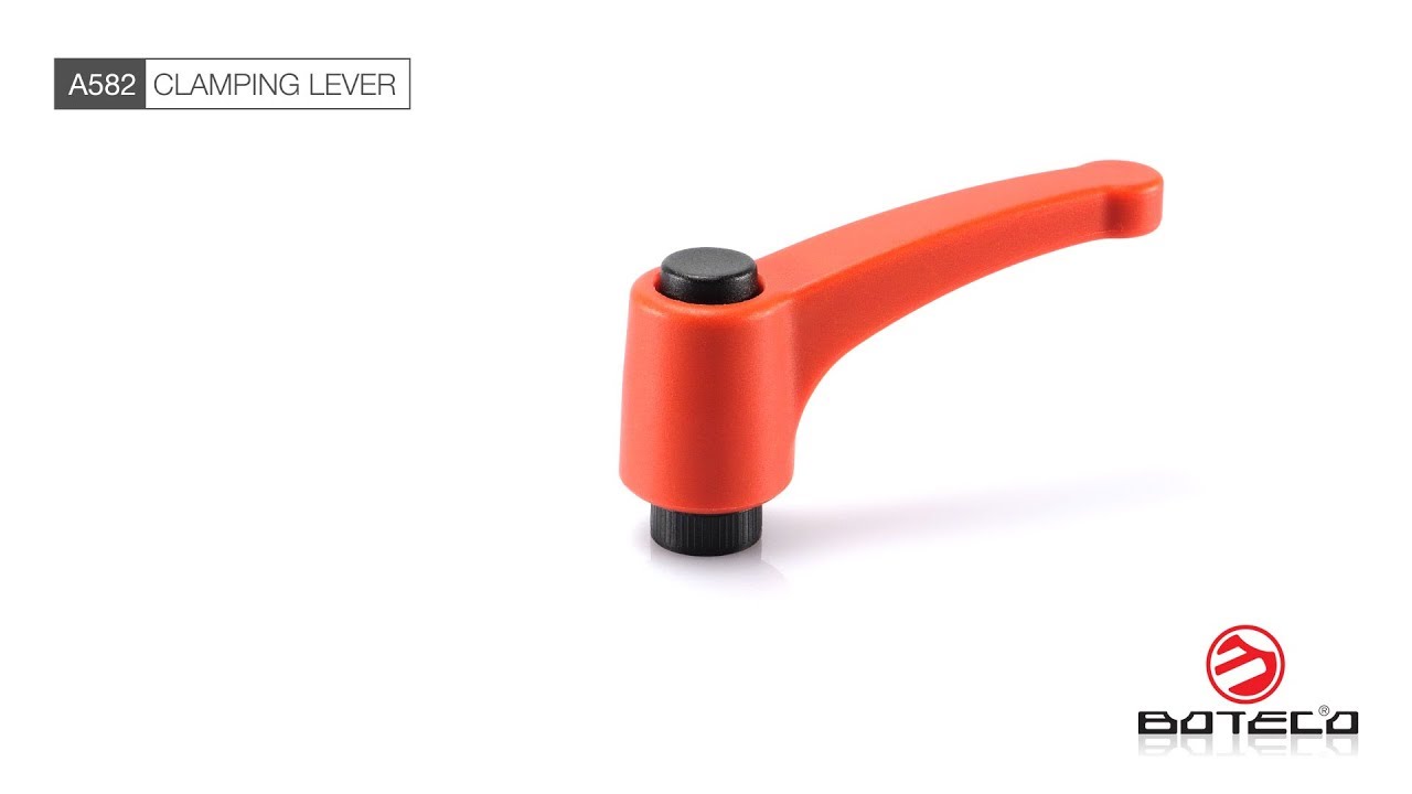 “euromodel” indexed clamping lever with plastic button and threaded insert - Plastic and Metal Fixed and Indexed Clamping Levers - Video - Boteco