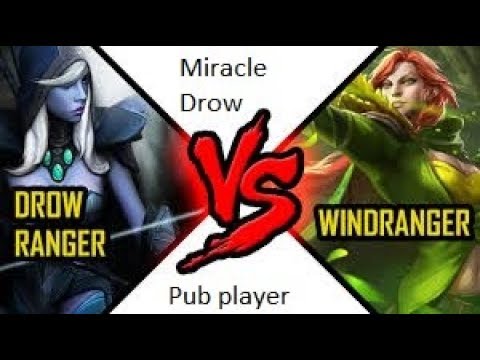 Miracle mid Drow vs Windranger god — this guy so good