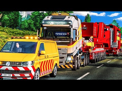 ETS 2: SCHWERLAST-Transport: 90-Tonnen-Trafo auf 16 Achsen | EURO TRUCK SIMULATOR 2