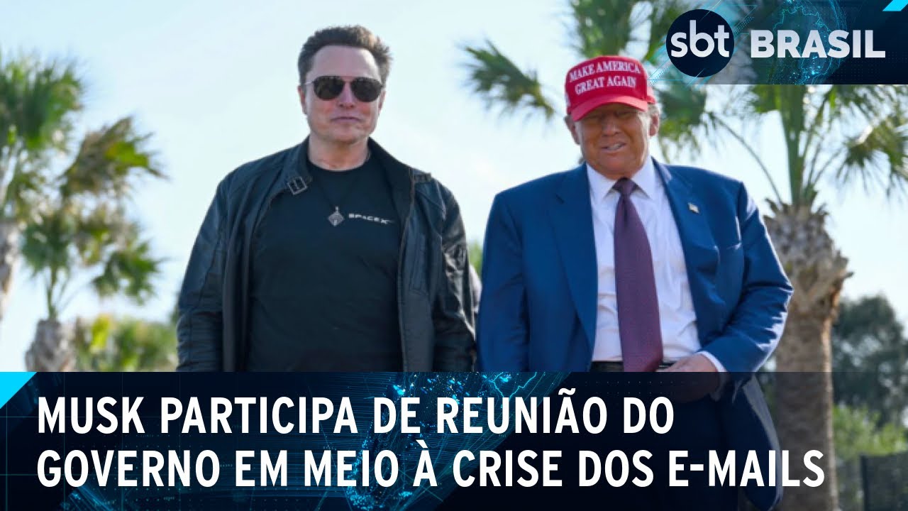 Trump realiza primeira reunião de gabinete no novo mandato; Musk participa | SBT Brasil (26/02/25)