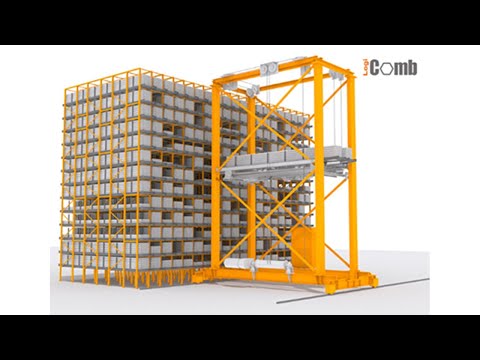 LOGICOMB - efficient long goods, long bars, honey comb type automated storage system and heavy goods