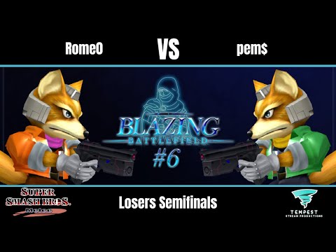 Rome0 (Port 1) vs pem$ (Port 4) - Melee Losers Semifinals - Blazing Battlefield #6