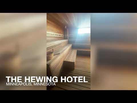 The Hewing Hotel Rooftop Bar, Sauna, and Hot Tub Tour (Minneapolis North Loop's Best Hotel)