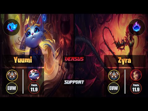 Challenger YUUMI [Summon Aery] (Support) VS  ZYRA - Challenger EUW Patch 11.9