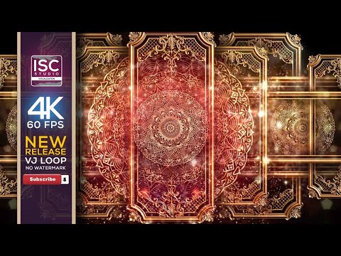 FREE DOWNLOAD  4K 60 FPS MANDALA ART LOOP ANIMATION WITH 3D WINDOW LUXURY