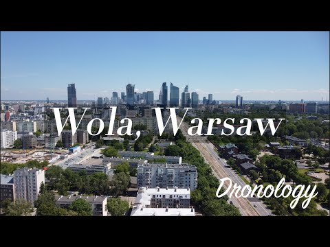 Bird's eye view of Wola, Warsaw - Dronology