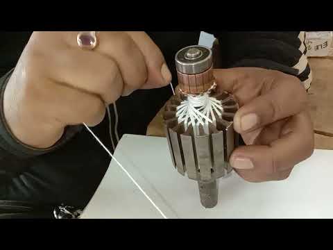 PRACTICAL ON 2 POLE 16 SLOTS DC ARMATURE REWINDING | DC ARMATURE WINDING