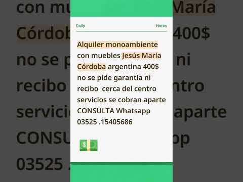 alquiler mensual con muebles Jesús María Córdoba argentina Hola las consul por Whatsapp 3525.405686