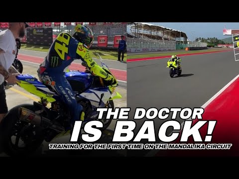 Valentino Rossi Rides Yamaha R1 at The Mandalika Circuit #vr46 #motogpnews #motogp #motogptest