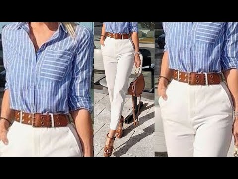 COMBINACIONES SENCILLAS de ROPA con un PANTALON y una BLUSAS CONJUNTOS de ROPA MODERNOS con BLUSA