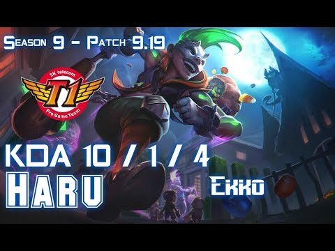 SKT T1 Haru EKKO vs LEE SIN Jungle - Patch 9.19 KR Ranked
