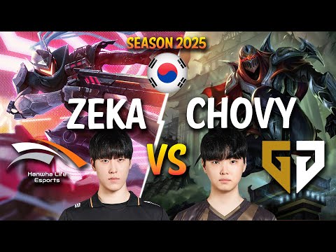 HLE Zeka vs GEN Chovy - Zeka LUCIAN vs Chovy ZED Mid - Patch 15.3 KR Ranked | lolrec