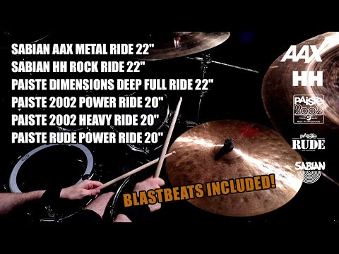 6 Ride Cymbals Comparison (SABIAN and PAISTE)