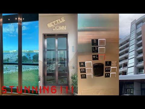 STUNNING and GLASS Schindler 5500 Traction MRL elevator @ The Ben Hotel - West Palm Beach, FL