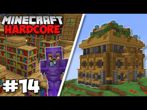 I Built A Huge LIBRARY For Enchanted Books! - Minecraft 1.18 Hardcore (#14)