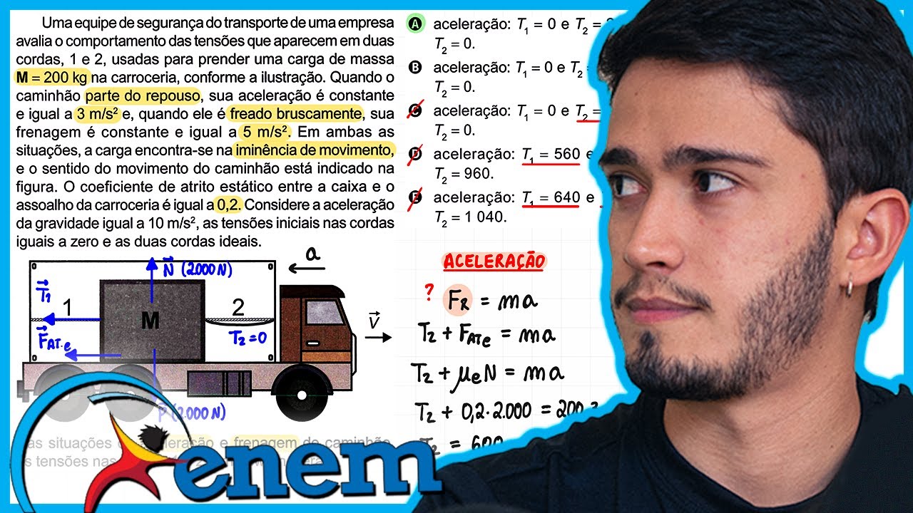 ENEM 2023 - Uma equipe de segurança do transporte de uma empresa avalia o comportamento das tensões