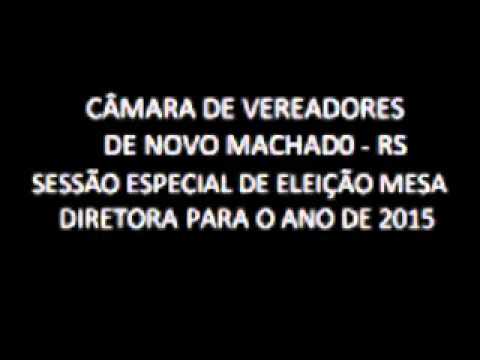 Sessão Especial para eleição da Mesa Diretora para o ano de 2015