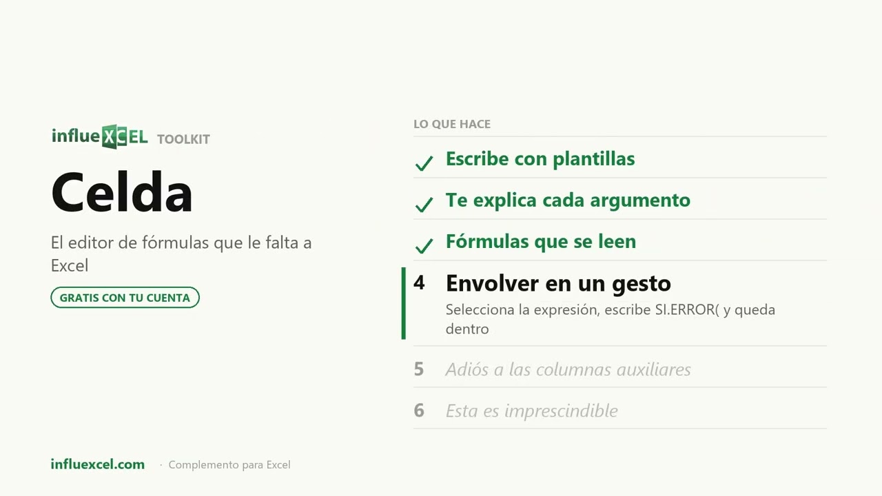 Vídeo: Escribir fórmulas largas en Excel sin perderte: el editor de fórmulas del complemento