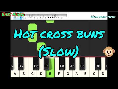 Hot Cross Buns (Easy Piano Tutorial) + Sheet Music