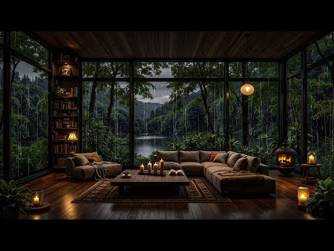Tranquil Jazz In Forest Retreat Ambience | Warm Jazz With Nature Therapy For Relax & Stress Relief