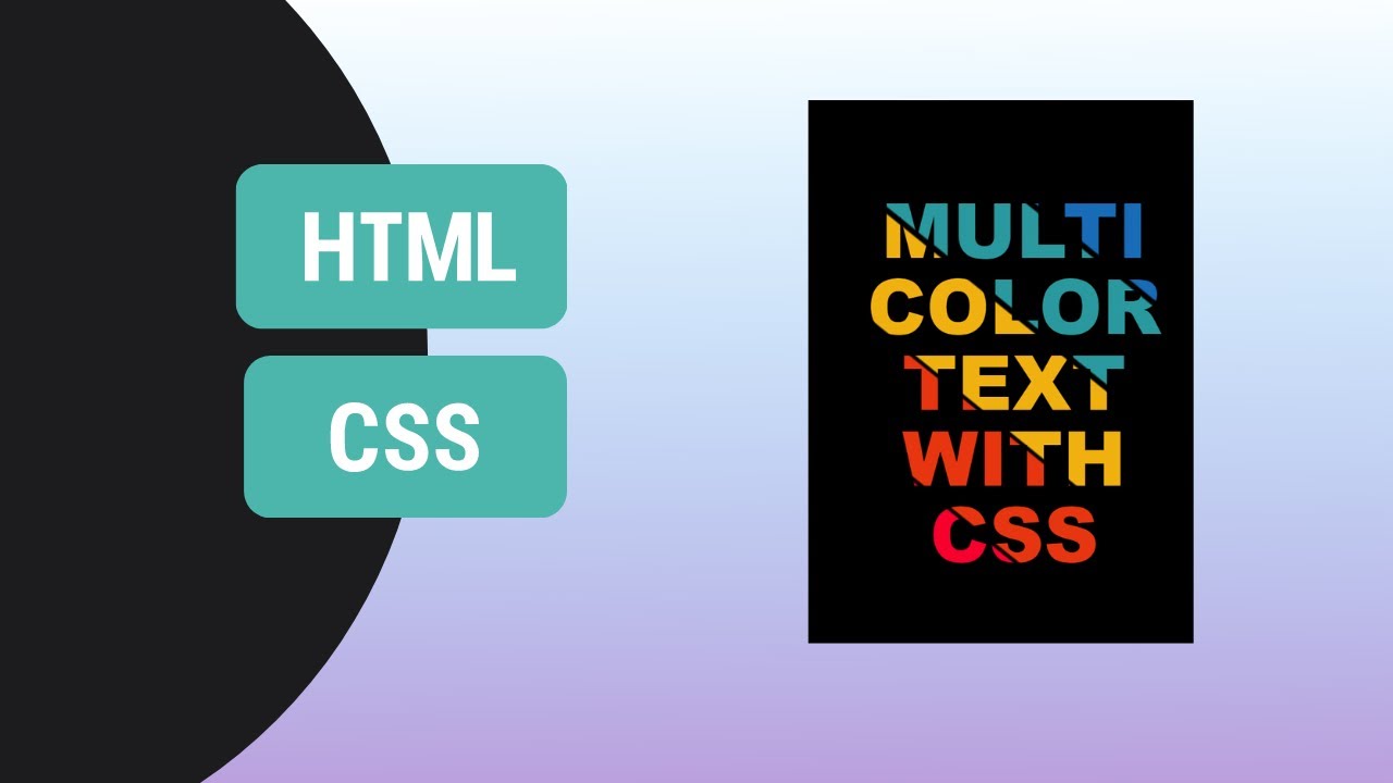 Multi colour text with HTML CSS | Web design  project | simple tips