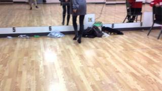 Leap Shuffle Ball Change to Dreidel Section