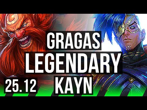 GRAGAS vs KAYN (JGL) | 15/4/13, Legendary, 37k DMG | EUW Master | 25.12