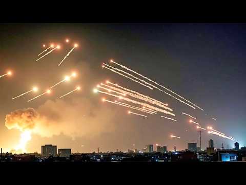 13 minutes ago! 5,000 Iranian ballistic missiles were fired at downtown Tel Aviv, Israel.