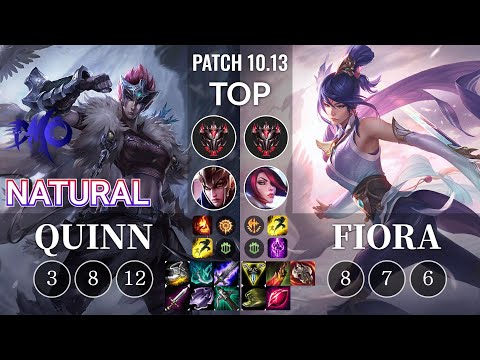 DMO Natural Quinn vs Fiora Top - KR Patch 10.13