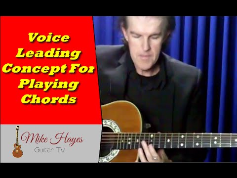 Guitar Chords: Voice Leading Concept For Playing Scale Chords in C Major