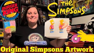 Vintage1990's Burger King -The Simpsons Toys and ORIGINAL ART!! RARE 1 of 1 Art Designs and Proofs!