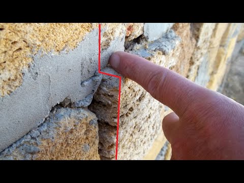 2 способа убрать выступ на кладке из ракушняка