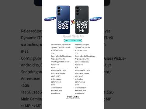 Samsung s25 fe vs samsung s25