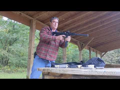 45 ACP AR with FRT-15 trigger. Grease gun mag 880 RPM