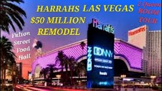 HARRAHS LAS VEGAS NEW FOOD HALL + $50 Million RENOVATED ROOM TOUR