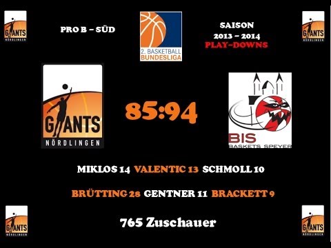 05.04.2014 GIANTS - BIS BASKETS SPEYER  Playdowns