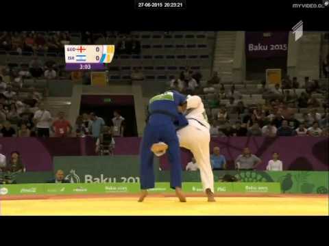 Adam Okruashvili vs Or Sasson European games Baku 2015