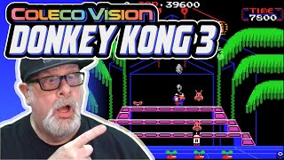 Playing DONKEY KONG 3 on the COLECOVISION! Homebrew Game Fun!