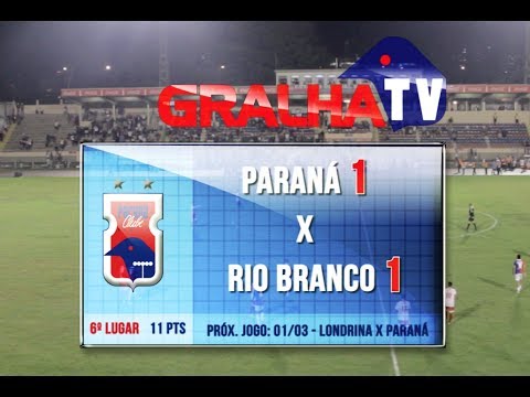 GralhaTV -  Melhores Momentos - Paraná 1 x 1 Rio Branco