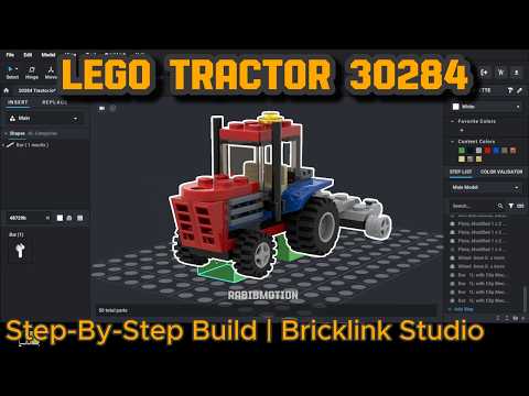 How to Build LEGO Creator Tractor 30284 in Bricklink Studio 2.0 | Step-by-Step Tutorial
