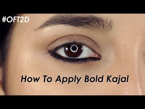 How To Apply Bold Kajal/Kohl मोटा काजल कैसे लगाये #OFT2D Video