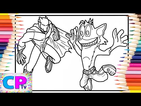 Black Panther vs Crush Bandicoot Coloring Pages/Jim Yosef - Eclipse/Jim Yosef - Firefly[NCS Release]
