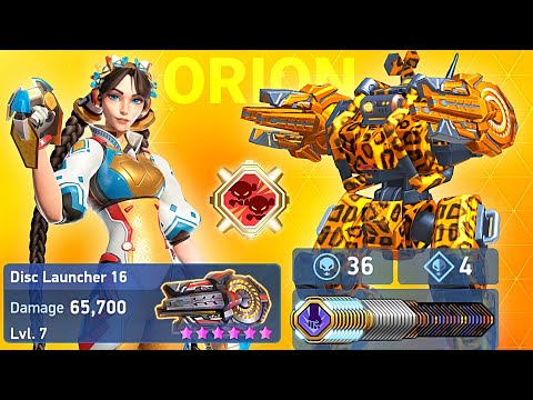 Orion + Disc Launcher 16 - Monster Kill - Mech Arena