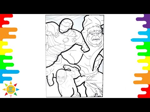 THE AVENGERS Coloring Page,Hulk,Iron Man,Capitan America Coloring|Marin Hoxha - Endless|NCS Release