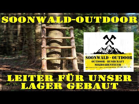 Bushcraftcamp Lagerbau - Leiter bauen im Bushcraft-Camp soonwald-outdoor