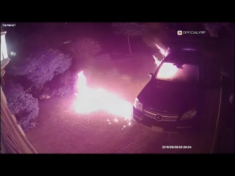 3 suspects sought after car in Markham driveway lit on fire, say police
