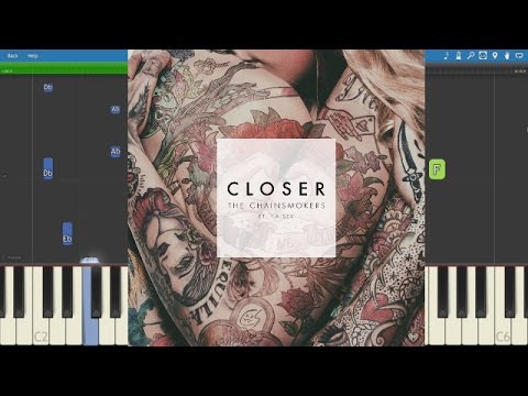 The Chainsmokers ft. Halsey - Closer - Piano Tutorial