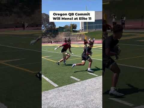 Oregon QB Commit Will Mencl throwing at the Elite 11 this past weekend