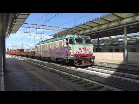 E652.045 + materiale in ferro battuto (OSOPPO - FROSINONE) in transito a Roma Tiburtina!